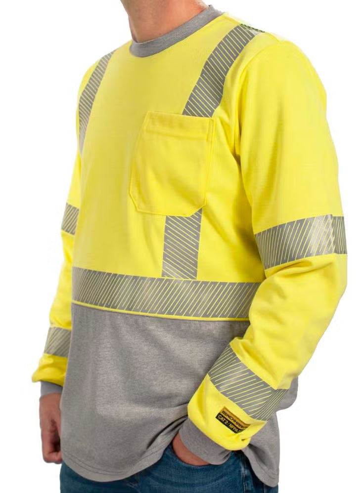 Benchmark FR "Tracer" Cat 2 Hi Visibility Flame Resistant Shirt - 8 Cal