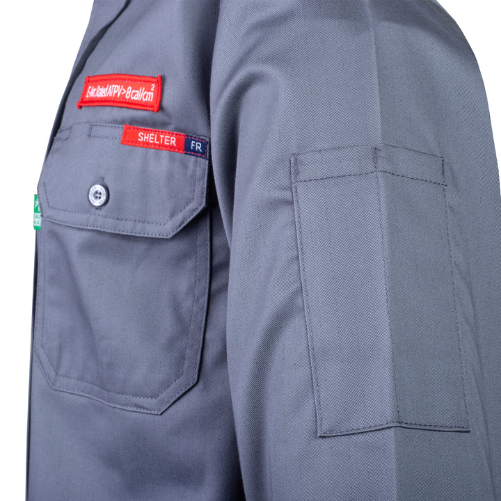 Shelter Leopard 600 FR CAT 2 Shirt with 100% Cotton and ATPV 8 CAL, NFPA 70E & ASTM Certified Workwear