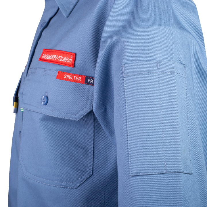 Shelter Jaguar 12 CAL FR Shirt with CAT 2, 88/12 Cotton-Nylon, NFPA 70E and NFPA 2112 Certified