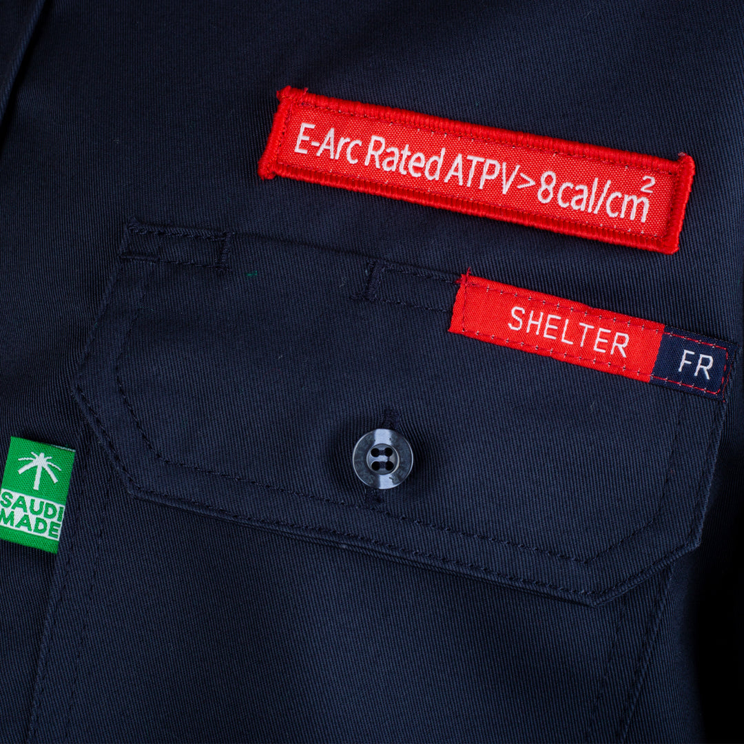 Shelter Leopard 600 8 CAL ATPV FR Shirt with 100% Cotton and CAT 2, NFPA 70E & ASTM Certified Workwear