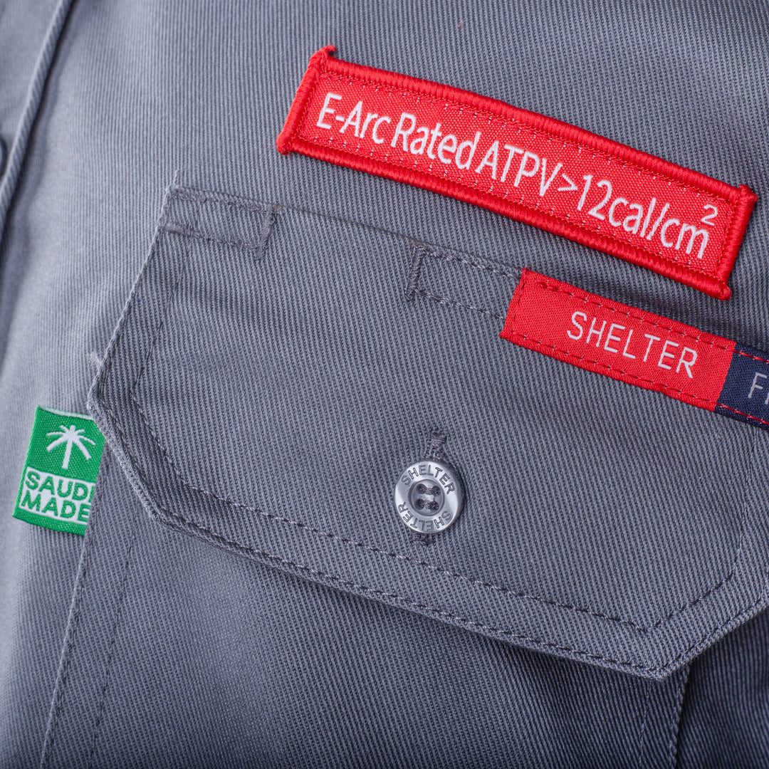 Shelter Jaguar 12 CAL FR Shirt with CAT 2, 88/12 Cotton-Nylon, NFPA 70E and NFPA 2112 Certified