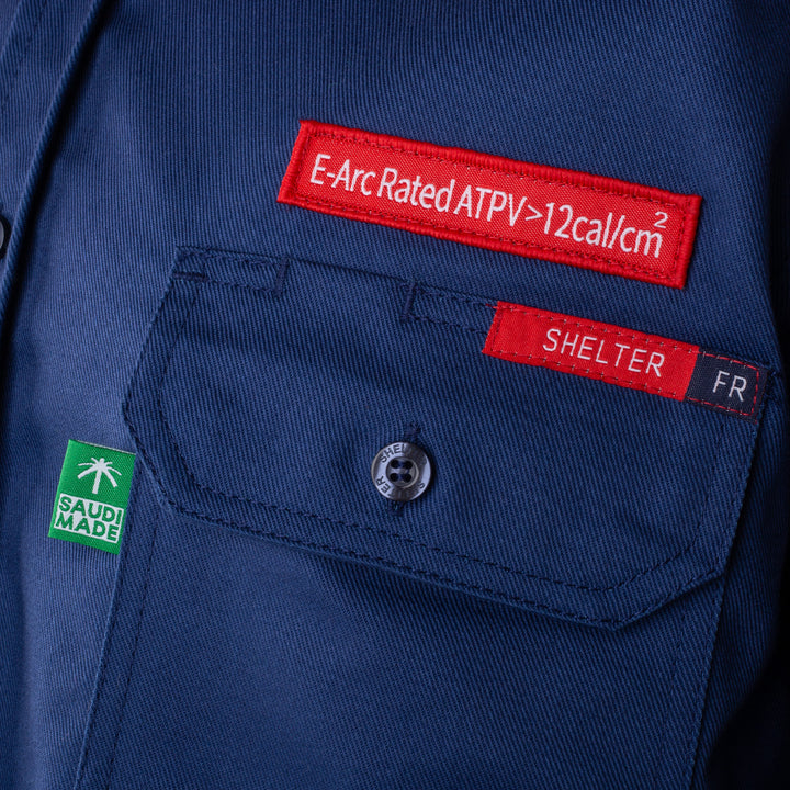 Shelter Jaguar 12 CAL FR Shirt with CAT 2, 88/12 Cotton-Nylon, NFPA 70E and NFPA 2112 Certified