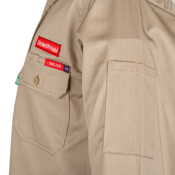 Shelter Leopard 600 8 CAL ATPV FR Shirt with 100% Cotton and CAT 2, NFPA 70E & ASTM Certified Workwear