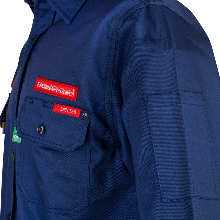 Shelter Jaguar 12 CAL FR Shirt with CAT 2, 88/12 Cotton-Nylon, NFPA 70E and NFPA 2112 Certified
