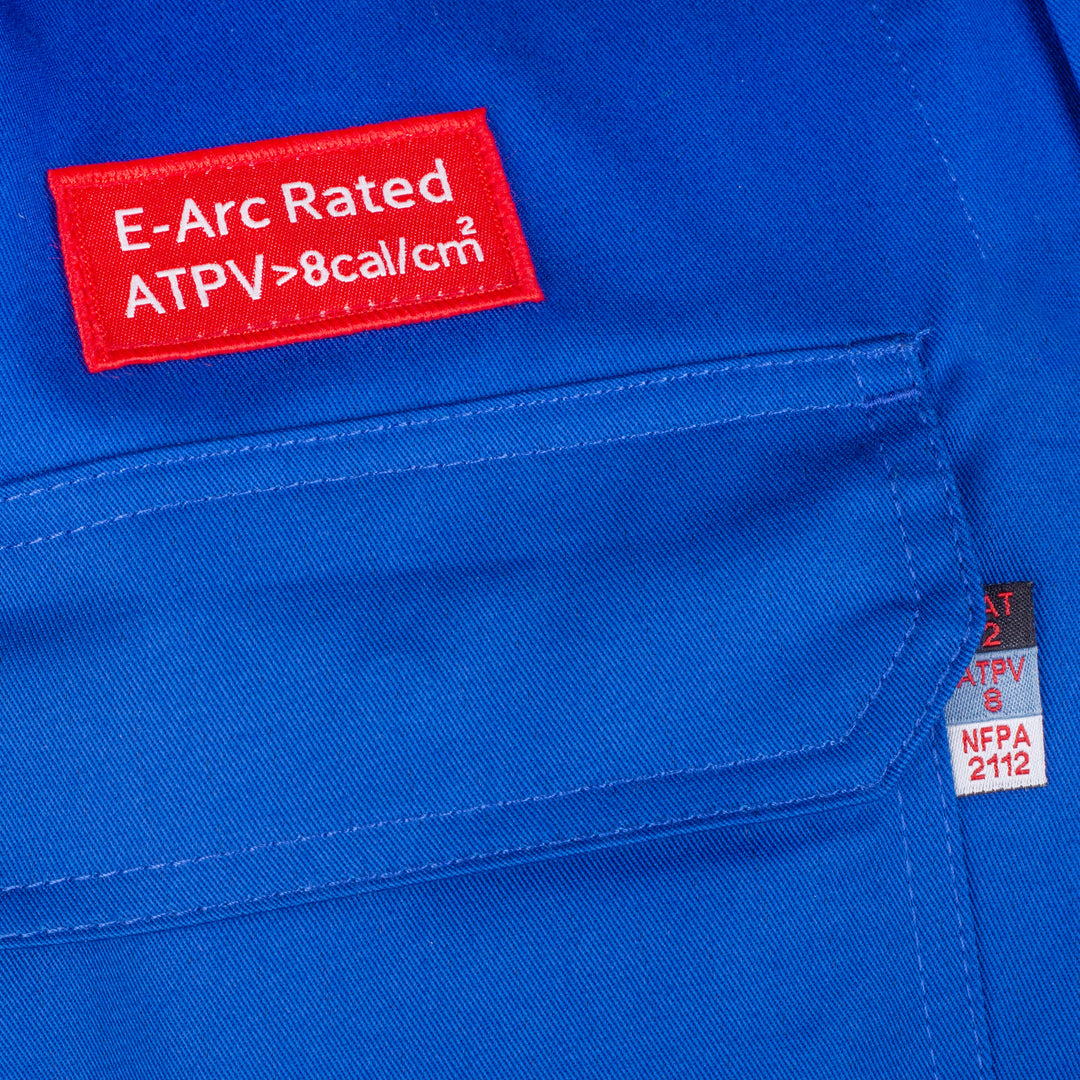 Shelter Leopard 600 FR 8 CAL ATPV Coverall with CAT 2, 100% Cotton, 1” Reflective Tape, NFPA & ASTM Certified