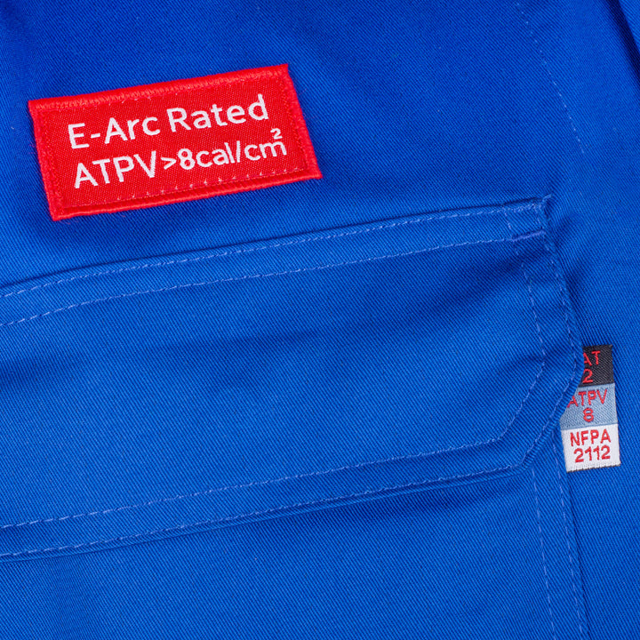 Shelter Leopard 600 FR 8 CAL ATPV Coverall with CAT 2, 100% Cotton, 1” Reflective Tape, NFPA & ASTM Certified