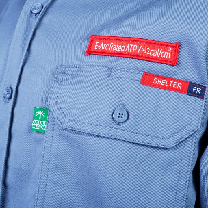 Shelter Jaguar 12 CAL FR Shirt with CAT 2, 88/12 Cotton-Nylon, NFPA 70E and NFPA 2112 Certified