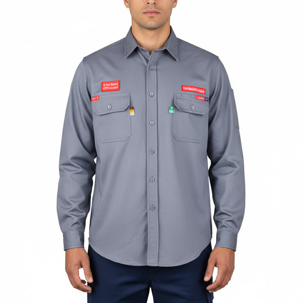 Shelter Jaguar 12 CAL FR Shirt with CAT 2, 88/12 Cotton-Nylon, NFPA 70E and NFPA 2112 Certified