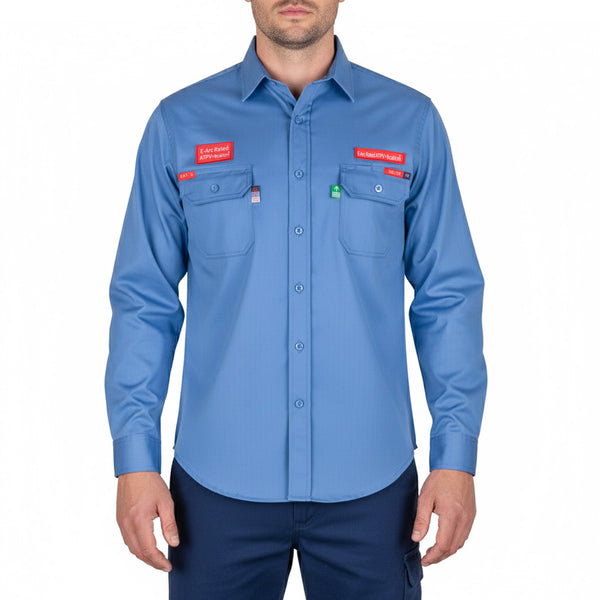 Shelter Leopard 600 8 CAL ATPV FR Shirt with 100% Cotton and CAT 2, NFPA 70E & ASTM Certified Workwear
