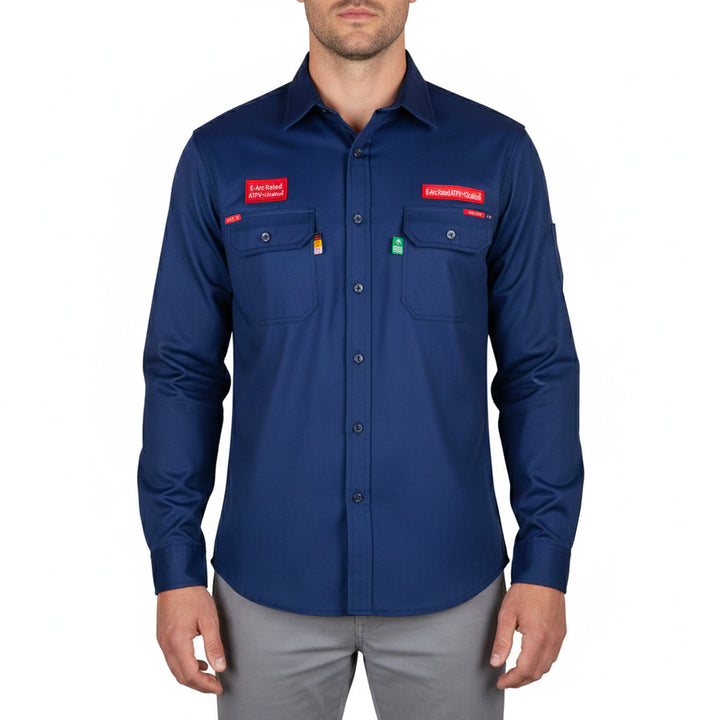 Shelter Jaguar 12 CAL FR Shirt with CAT 2, 88/12 Cotton-Nylon, NFPA 70E and NFPA 2112 Certified