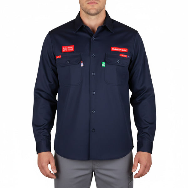 Shelter Leopard 600 8 CAL ATPV FR Shirt with 100% Cotton and CAT 2, NFPA 70E & ASTM Certified Workwear
