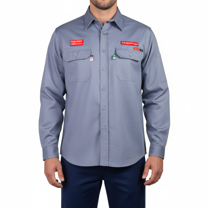 Shelter Leopard 600 FR CAT 2 Shirt with 100% Cotton and ATPV 8 CAL, NFPA 70E & ASTM Certified Workwear