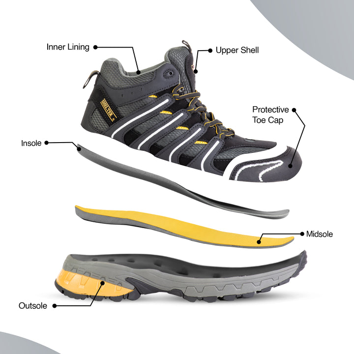 Shelter SH1022 Safety Shoes with EVA/Rubber Sole and Steel Toe Cap
