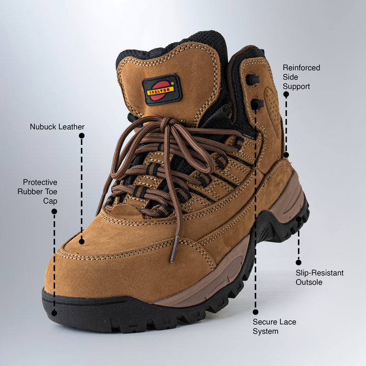 Shelter SH900 Industrial Safety Shoes Lightweight Nubuck Upper with Composite Toe and Kevlar Anti-Puncture Insole