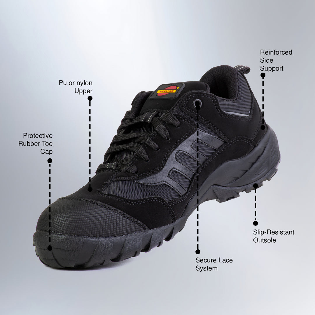 Shelter SH908 Industrial Safety Shoes for Men Lightweight Work Shoes with Composite Toe, Kevlar Insole, Breathable Mesh Lining & Slip-Resistant Sole