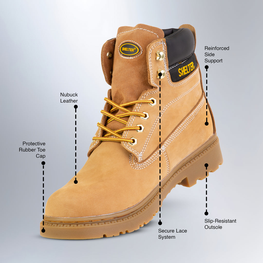 Shelter SH590 Industrial Safety Shoes for Men Lightweight Steel Toe Safety Shoes Comfortable and Anti Puncture