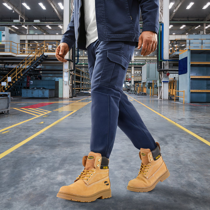 Shelter SH590 Industrial Safety Shoes for Men Lightweight Steel Toe Safety Shoes Comfortable and Anti Puncture