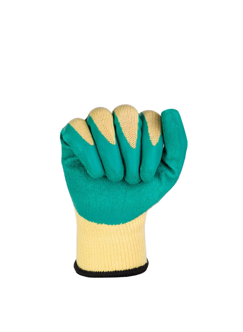 Shelter Goflex HG5225 Knitted Gloves with Green Latex Coating